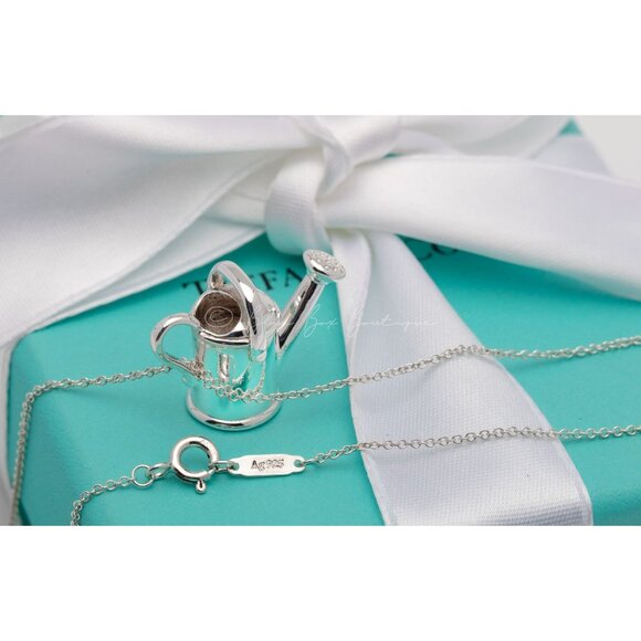 Rare Tiffany & Co. Watering Can Gardening Necklace Vintage 24" Chain - Picture 9 of 10